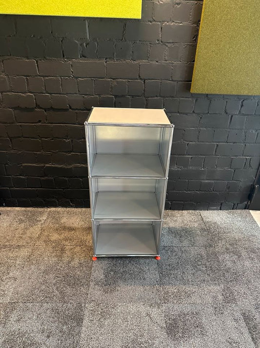 Sideboard Mattsilber, 3 offene Fächer