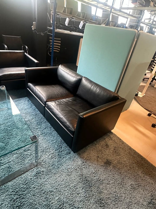 Pfister Sofa-Set 1-2-3er Leder Schwarz