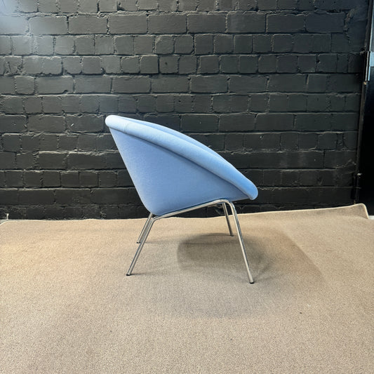Walter Knoll FK 86 Lounge Sessel (Hellblau / Chrom)
