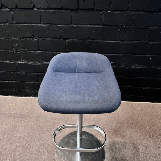 Walter Knoll Barhocker, Blau/Grau-Blau, 45 × 45 × 75 cm