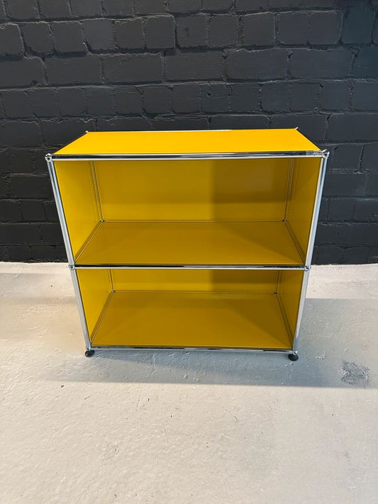 Sideboard Gelb, 2 offene Fächer, 77×72 cm