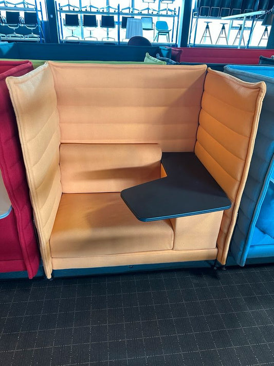 Vitra Alcove Highback Work Sofa Orange