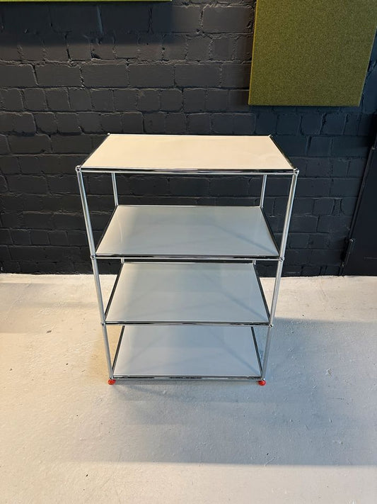 Sideboard Lichtgrau, 3 offene Fächer, 77×110 cm