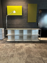 Sideboard Lichtgrau, 8 offene Fächer