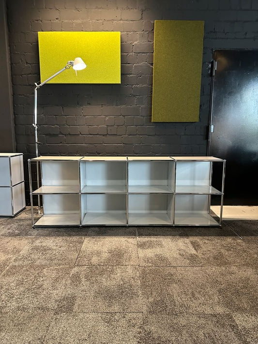 Sideboard Lichtgrau, 8 offene Fächer
