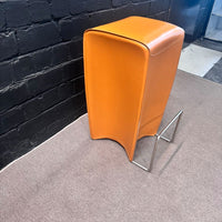 La Palma Bongo Barhocker, Leder Cognac/Orange