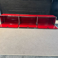 USM Haller Sideboard / Lowboard, Rot, Designklassiker