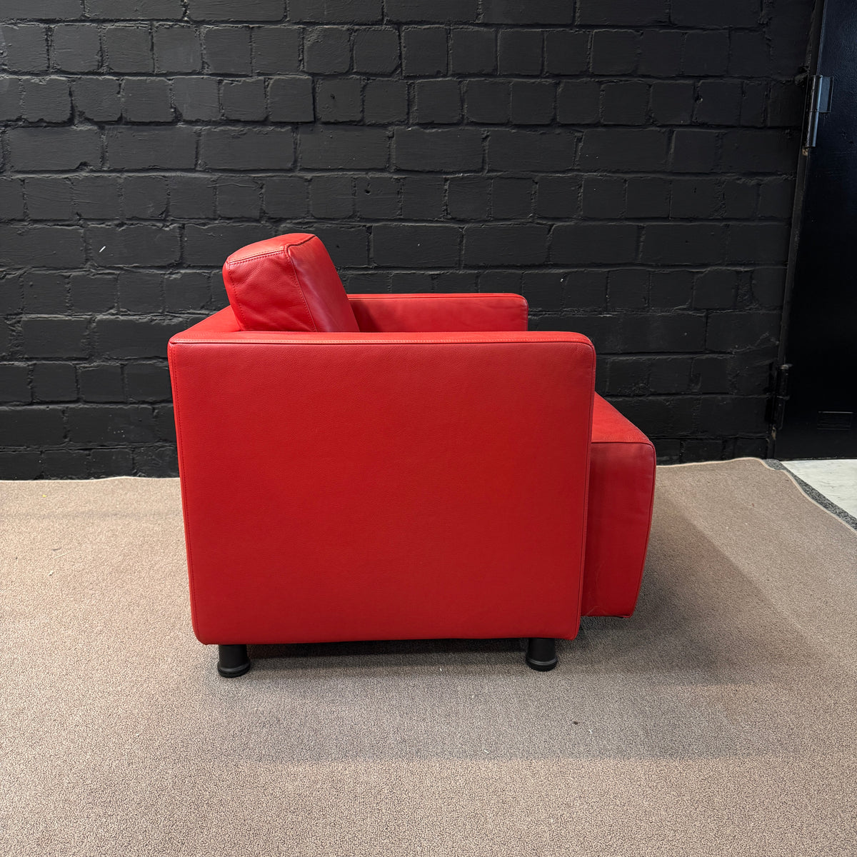 Walter Knoll Clubsessel / Sessel (Rot / Leder)