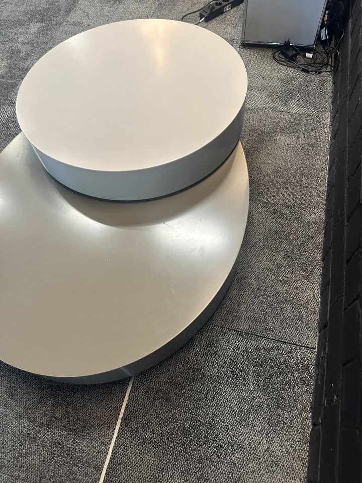 Runder Couchtisch, zweifarbig