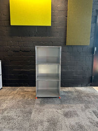 Sideboard Mattsilber, 3 offene Fächer