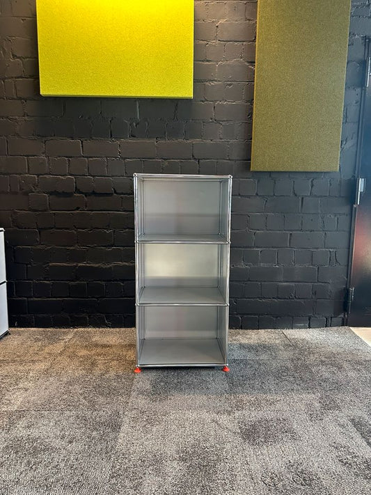 Sideboard Mattsilber, 3 offene Fächer
