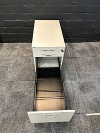 Rollcontainer Weiß, 3 Schubladen