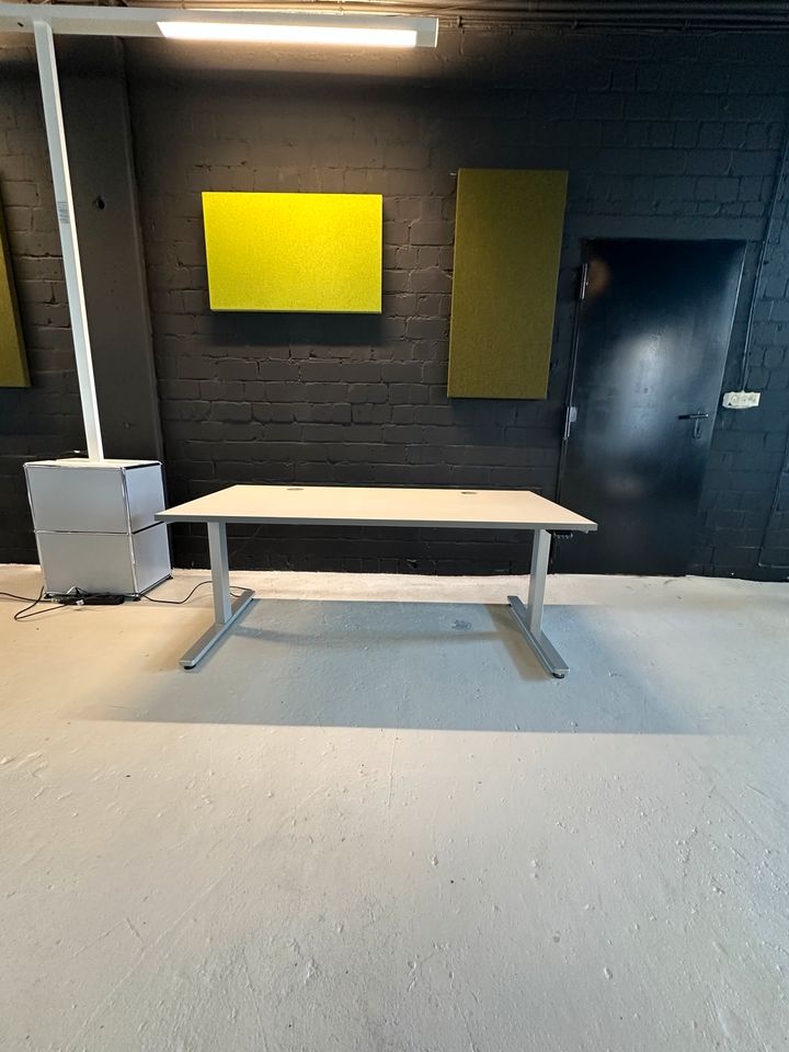 E-Tisch, 160×80 cm, Lichtgrau