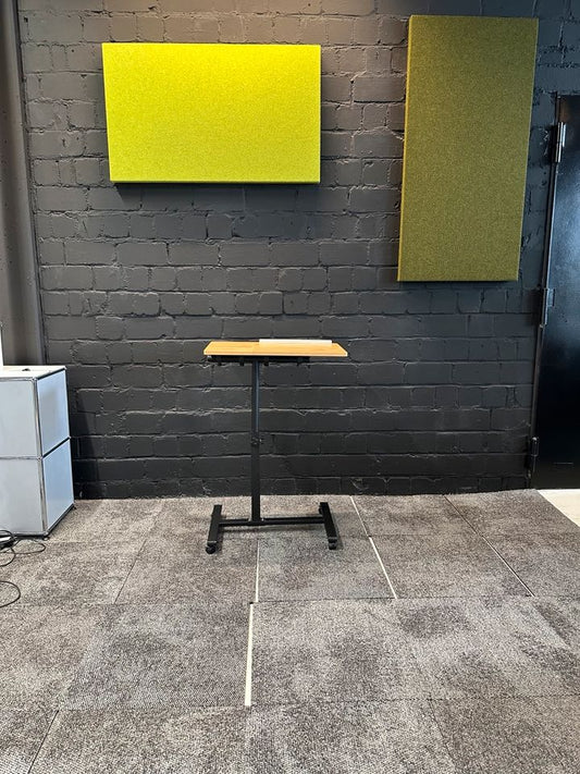 Laptoptisch höhenverstellbar auf Rollen, Holzoptik