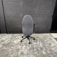 LÖFFLER Ergonomischer Bürodrehstuhl – Grau – Höhenverstellbar – Mit Armlehnen