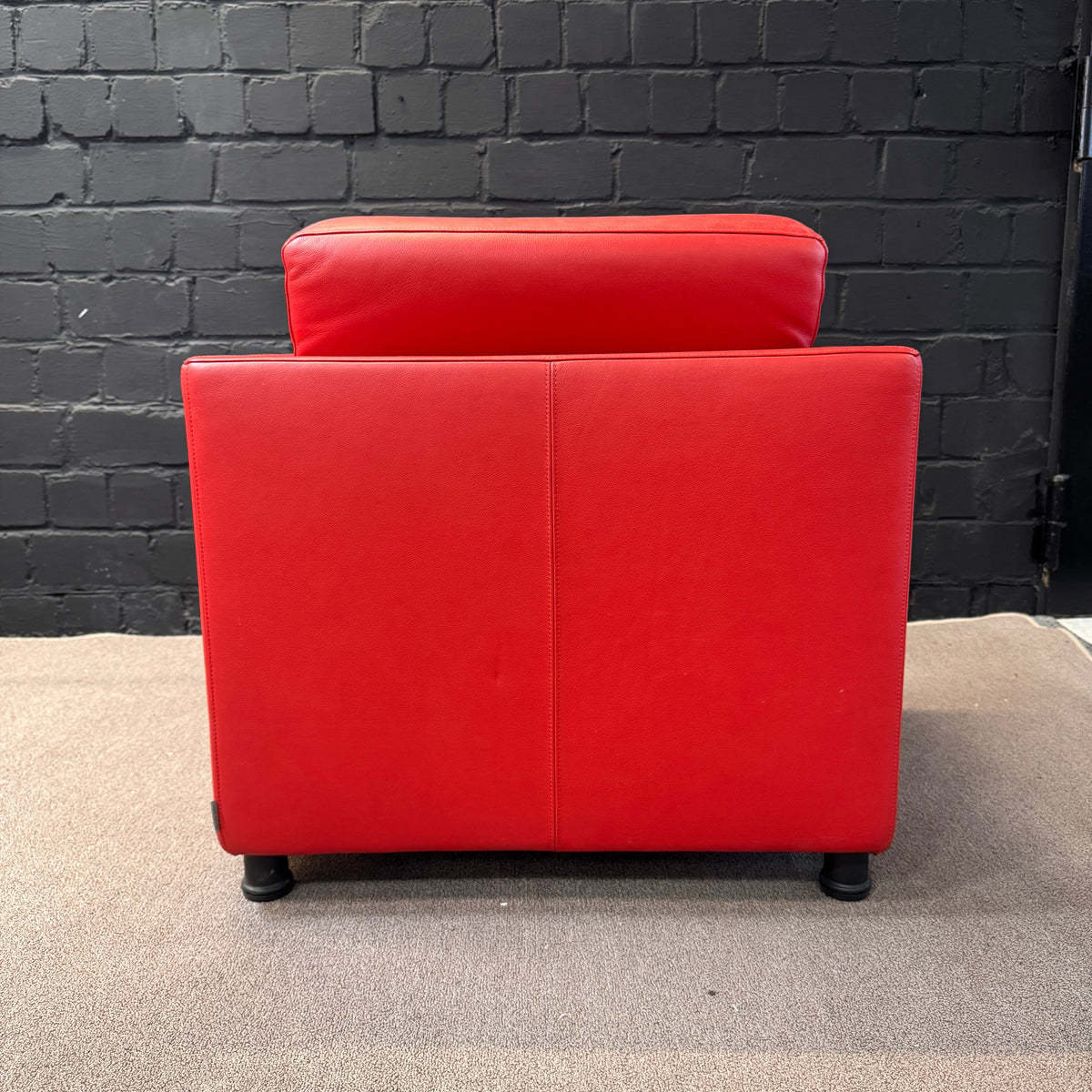 Walter Knoll Clubsessel / Sessel (Rot / Leder)