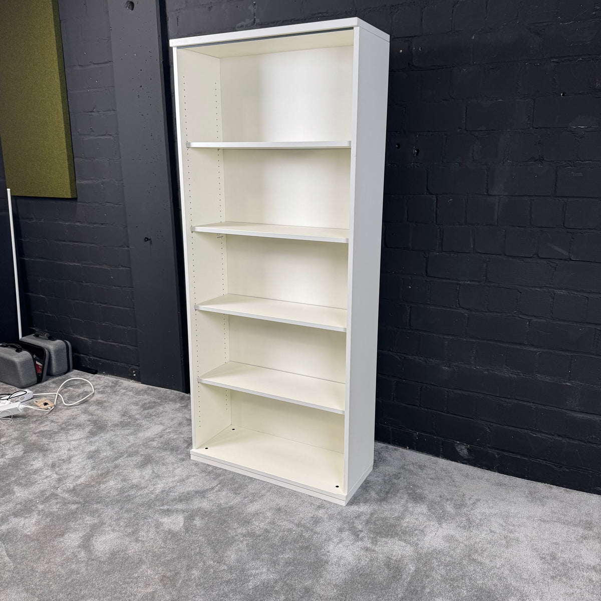 Weißes Büroregal / Aktenregal – 5 Ordnerhöhen – 183 × 80 × 30 cm
