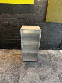 Sideboard Mattsilber, 3 offene Fächer