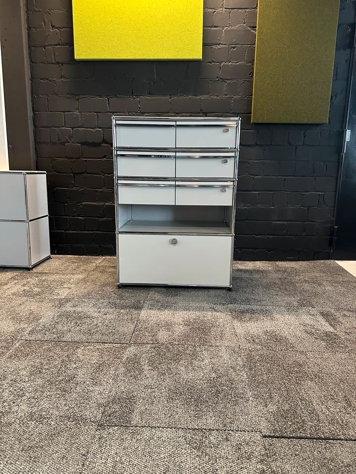 Sideboard Lichtgrau, 7 Schubladen, 77×109 cm