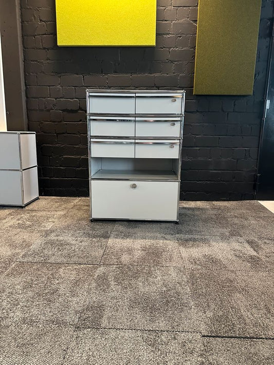 Sideboard Lichtgrau, 7 Schubladen, 77×109 cm
