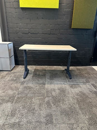 Schreibtisch höhenverstellbar, 120×60 cm, Weiß