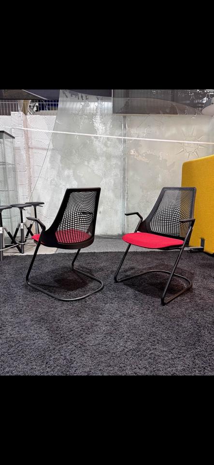 Herman Miller Sayl Freischwinger schwarz rot - Klassiker 18x