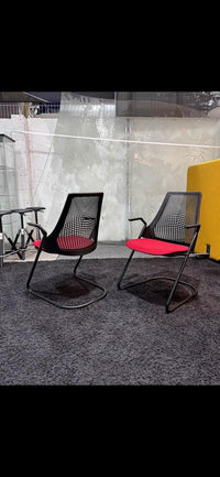 Herman Miller Sayl Freischwinger schwarz rot - Klassiker 18x