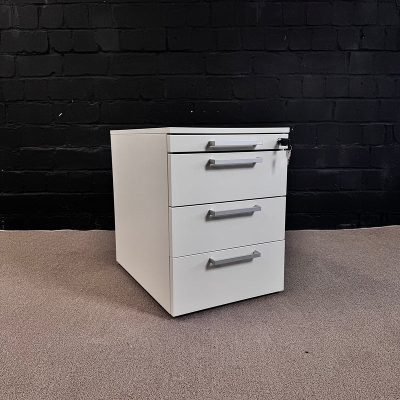 Steelcase Rollcontainer – Abschließbarer Büro-Container in Weiß