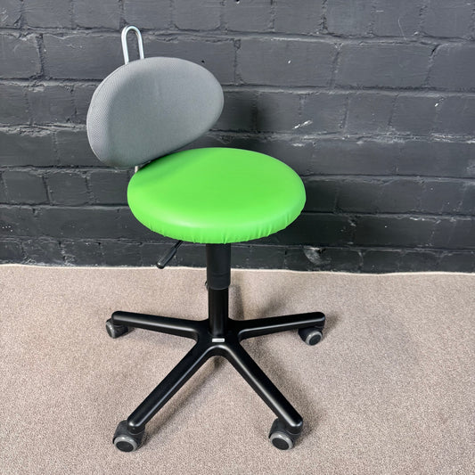 Leitner Ergomöbel Twist Ergonomischer Arbeitshocker grün/grau/schwarz