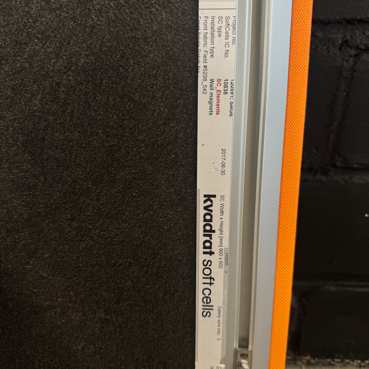 Kvadrat Soft Cells Akustikwandpaneel Orange (90cm x 60cm)