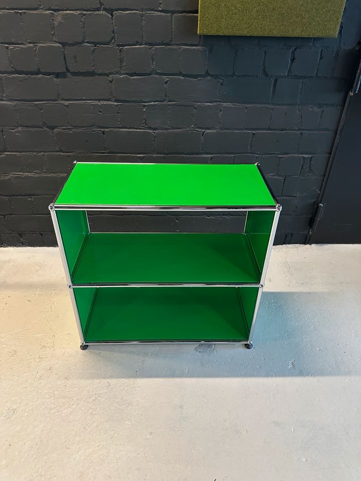 Sideboard Grün, 2 offene Fächer, 77×72 cm