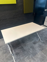 Klapptisch Seminartisch auf Rollen, 180×80 cm, Weiß