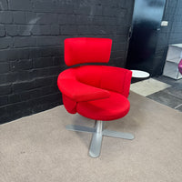 Drabert Hotspot Design Loungesessel – Rot | Kopfstütze & Ablage | code.2.design