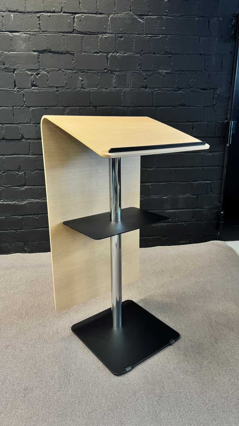 Stehpult Hellholz/Schwarz, 60 × 115 cm