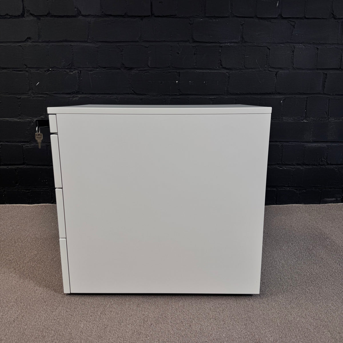 Steelcase Rollcontainer – Abschließbarer Büro-Container in Weiß