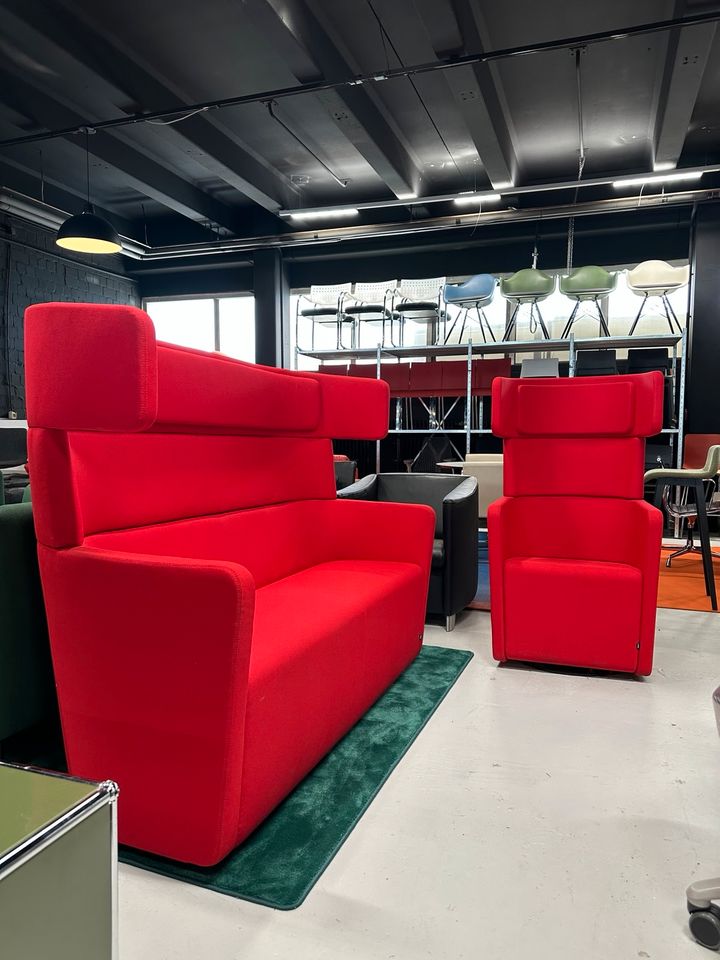 Parcs Wing Set Rot, Sofa + Sessel