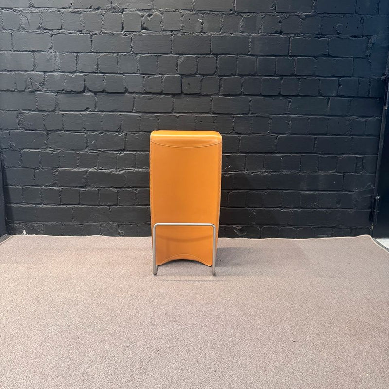La Palma Bongo Barhocker, Leder Cognac/Orange