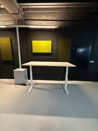 E-Schreibtisch, 180×90 cm, Weiß