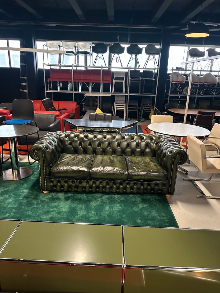 Chesterfield Sofa 3-Sitzer Dunkelgrün