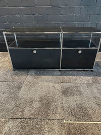 Sideboard Schwarz, 127×59 cm