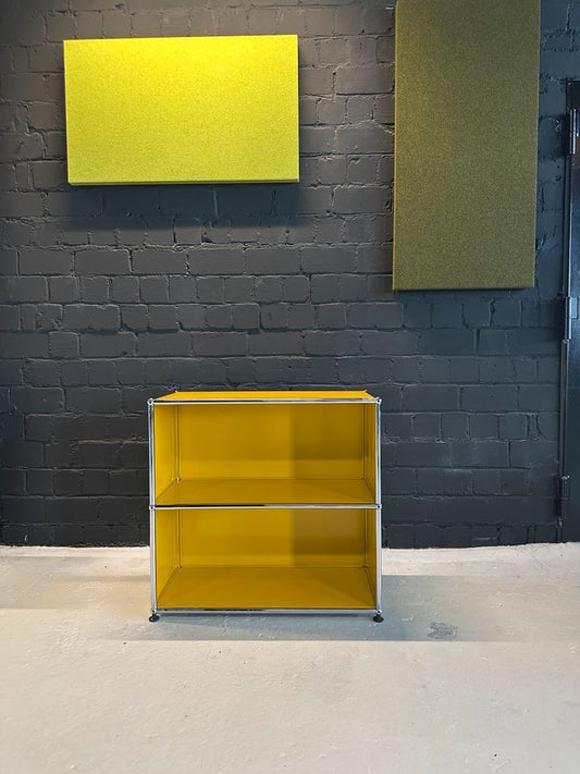 Sideboard Gelb, 2 offene Fächer, 77×72 cm