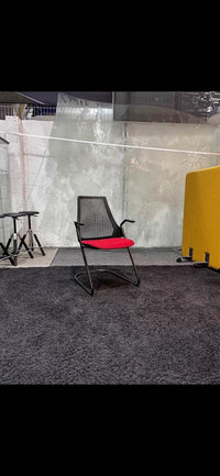 Herman Miller Sayl Freischwinger schwarz rot - Klassiker 18x