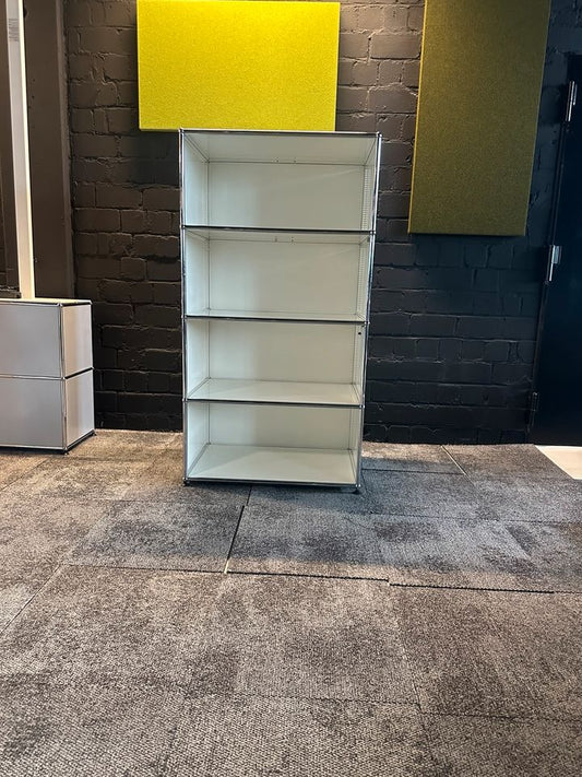 Highboard Weiß, 4 offene Fächer, 77×145 cm
