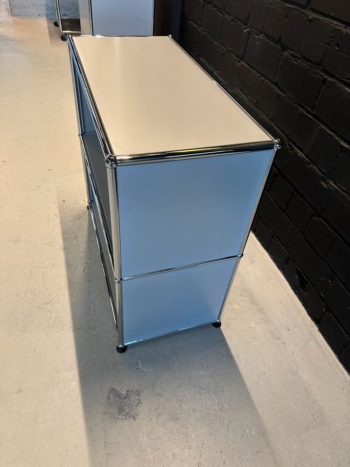 Sideboard Mattsilber, 2 offene Fächer