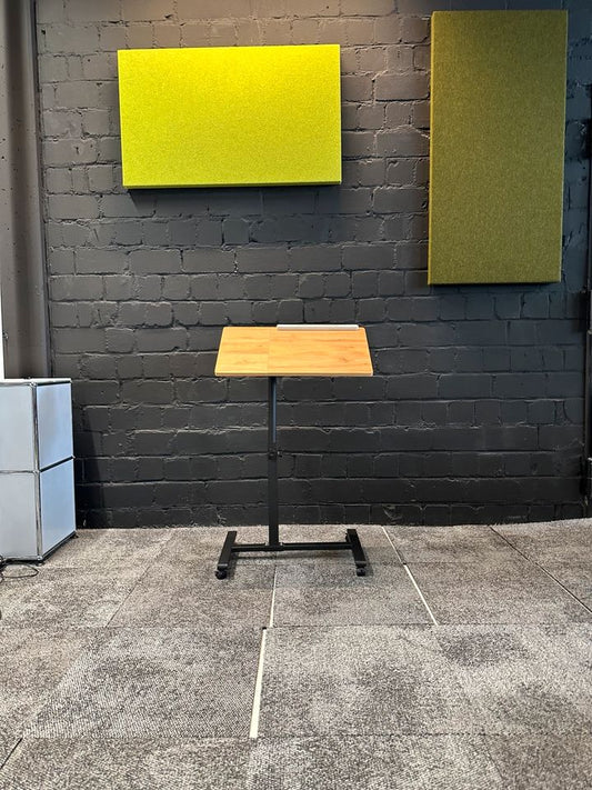 Laptoptisch höhenverstellbar auf Rollen, Holzoptik