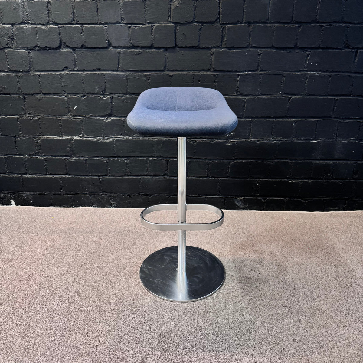Walter Knoll Barhocker, Blau/Grau-Blau, 45 × 45 × 75 cm
