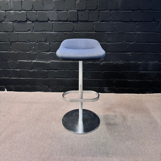 Walter Knoll Barhocker, Blau/Grau-Blau, 45 × 45 × 75 cm