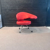 Rossin Design-Sessel Rot, Drehstuhl auf Rollen