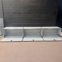 USM Haller Sideboard, Mattsilber, 3 Klappen