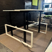 Inwerk Masterlift Team Doppelarbeitsplatz (Höhenverstellbar, Weiß / Schwarz)